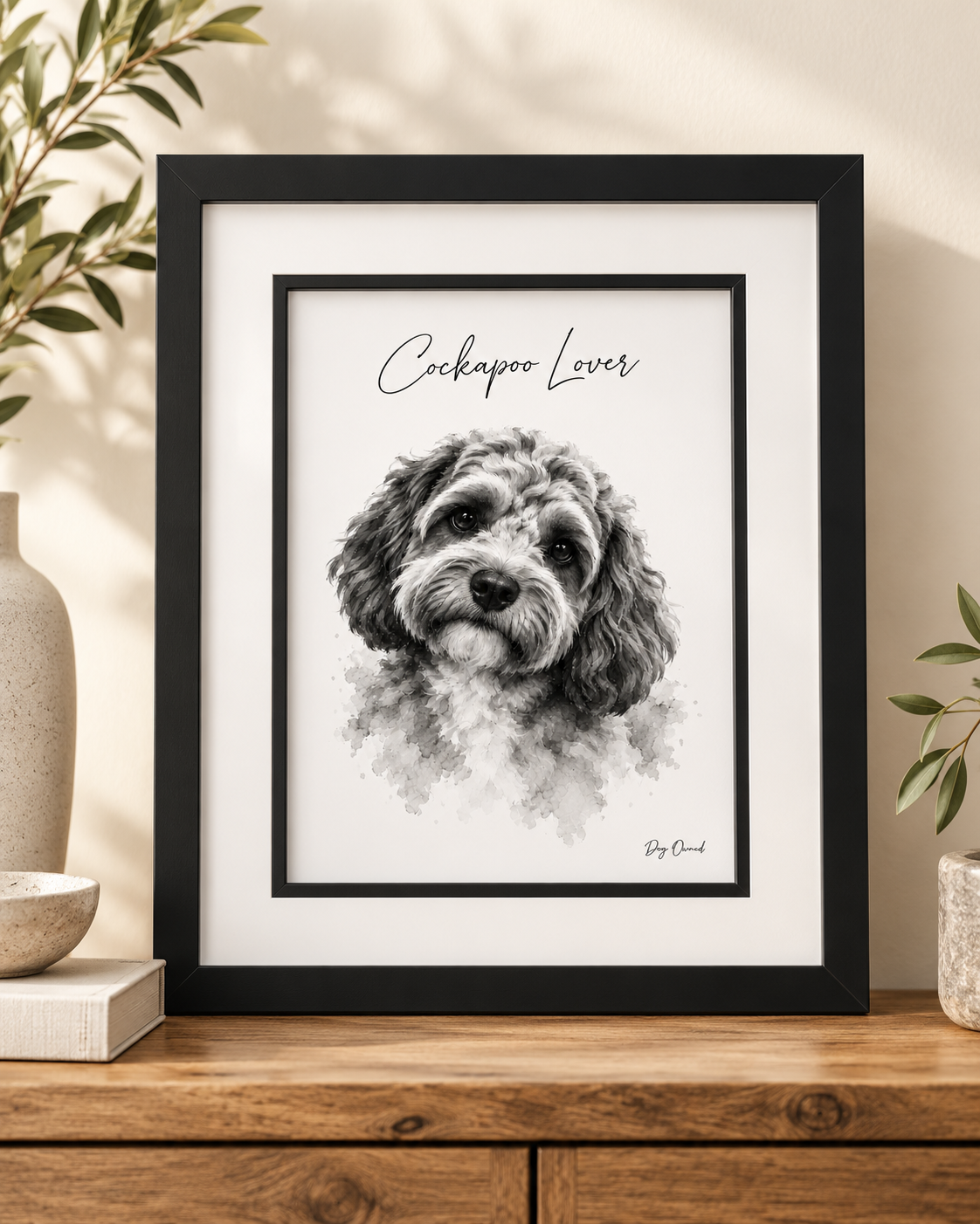 Dog Breed Watercolour Art Print A4