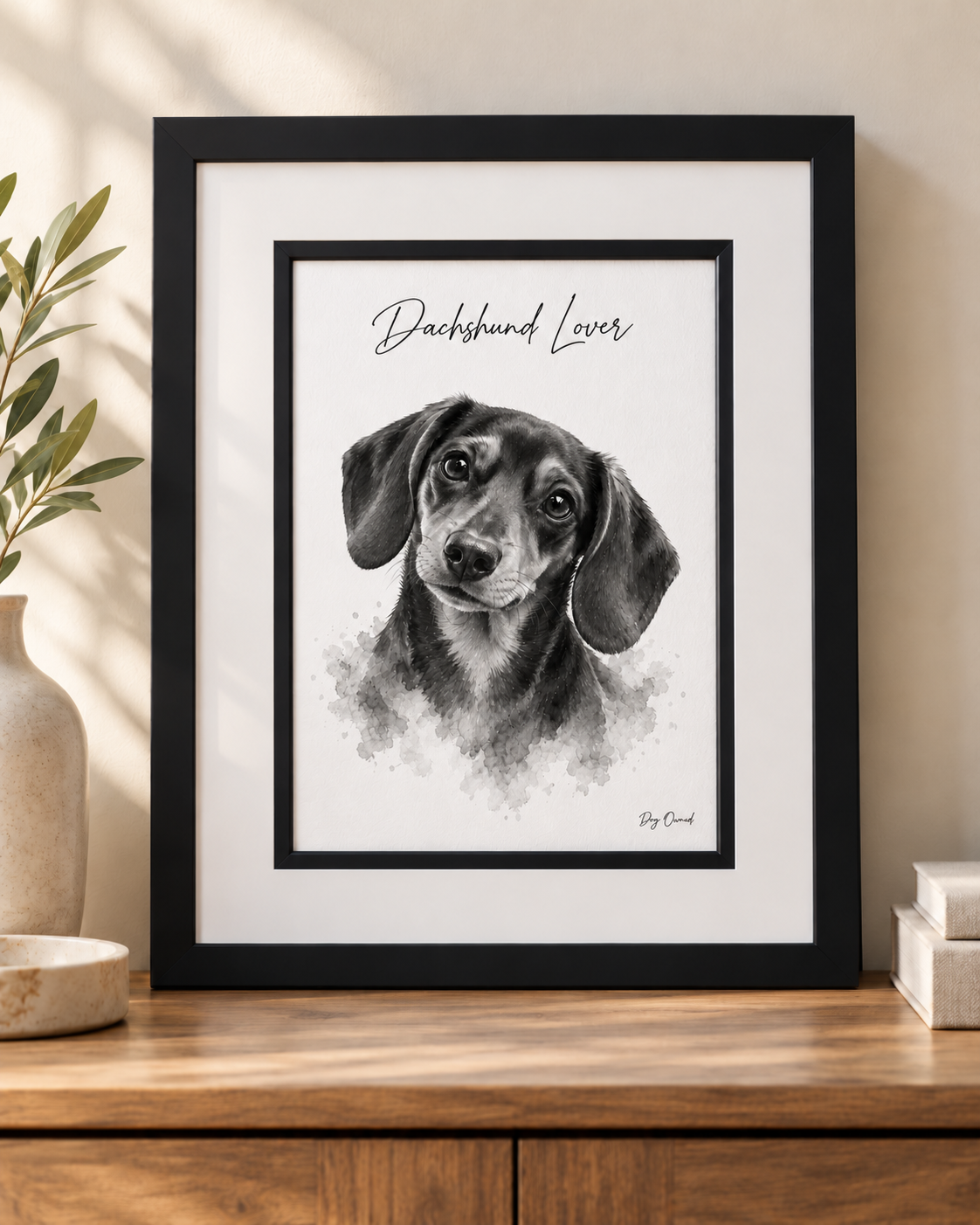 Dog Breed Watercolour Art Print A4