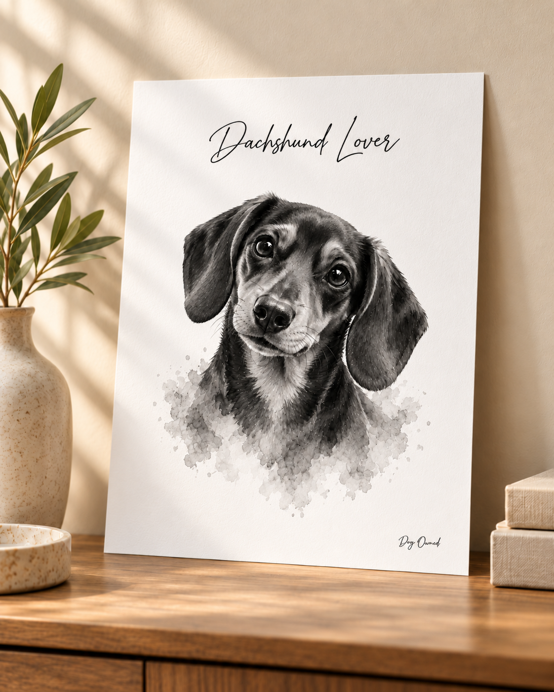 Dog Breed Watercolour Art Print A4
