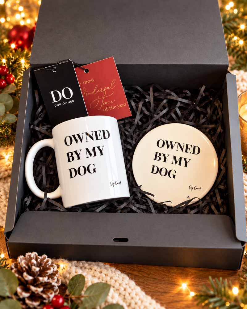 Owned By My Dog Mug & Coaster Gift Box