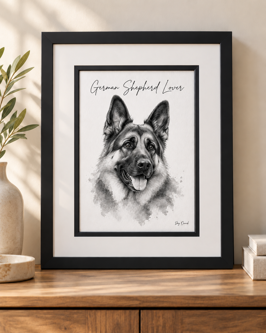 Dog Breed Watercolour Art Print A4