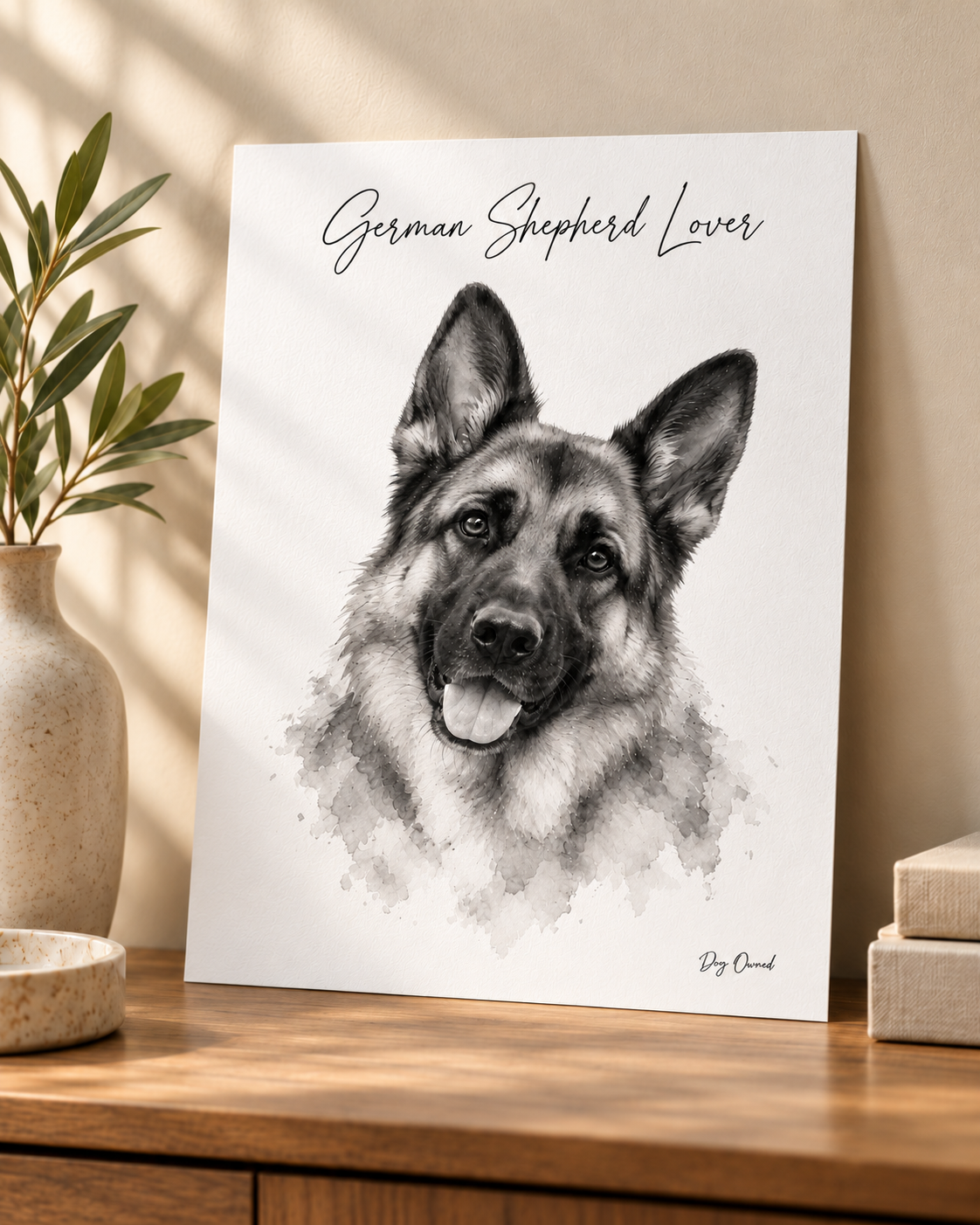 Dog Breed Watercolour Art Print A4