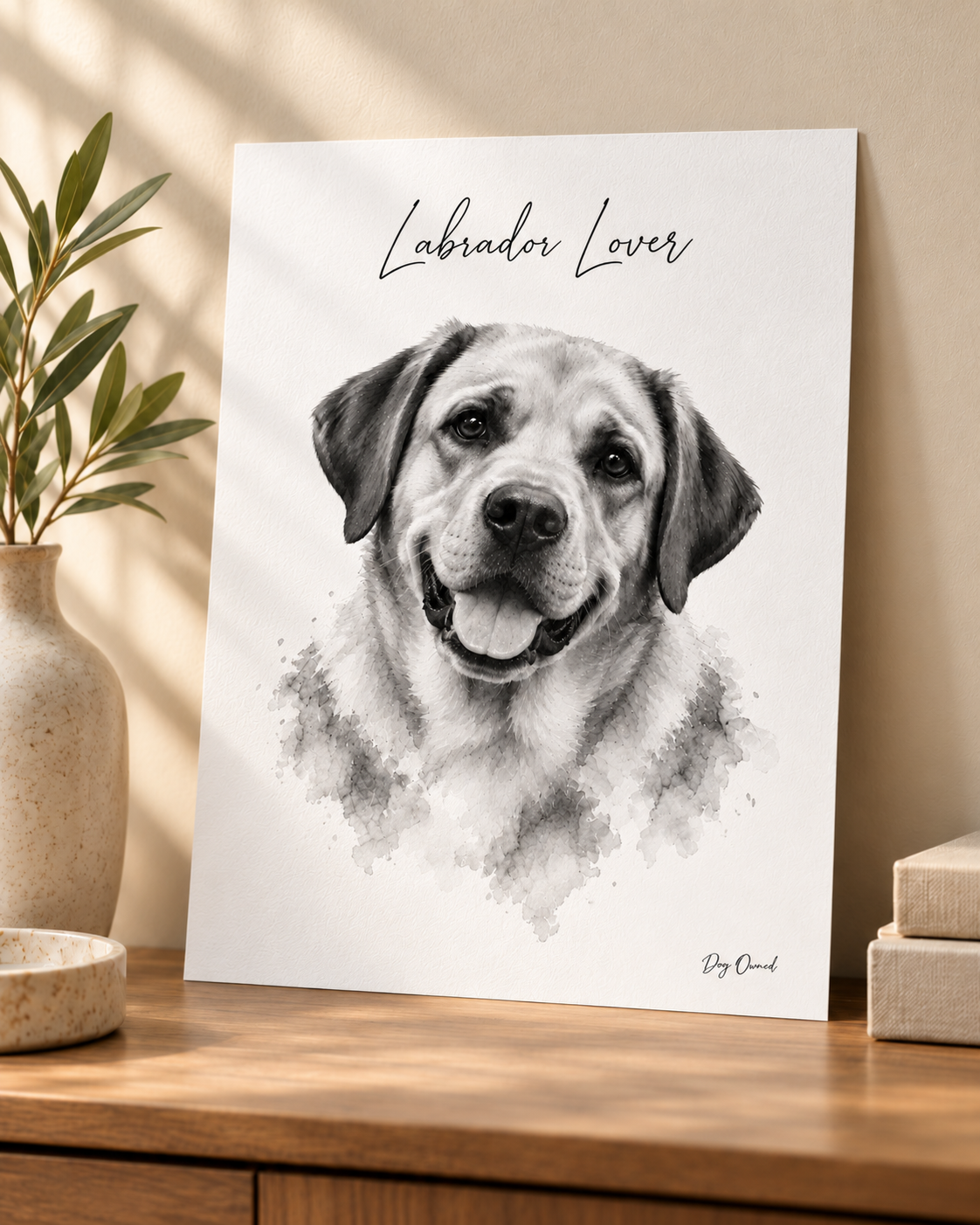 Dog Breed Watercolour Art Print A4