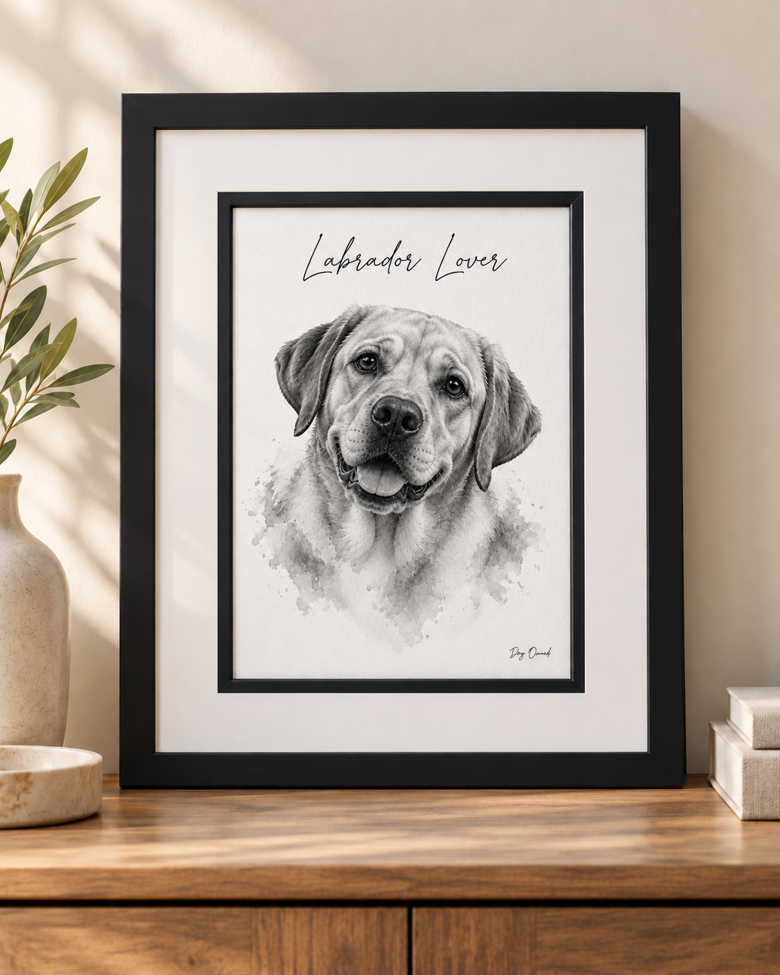 Dog Breed Watercolour Art Print A4