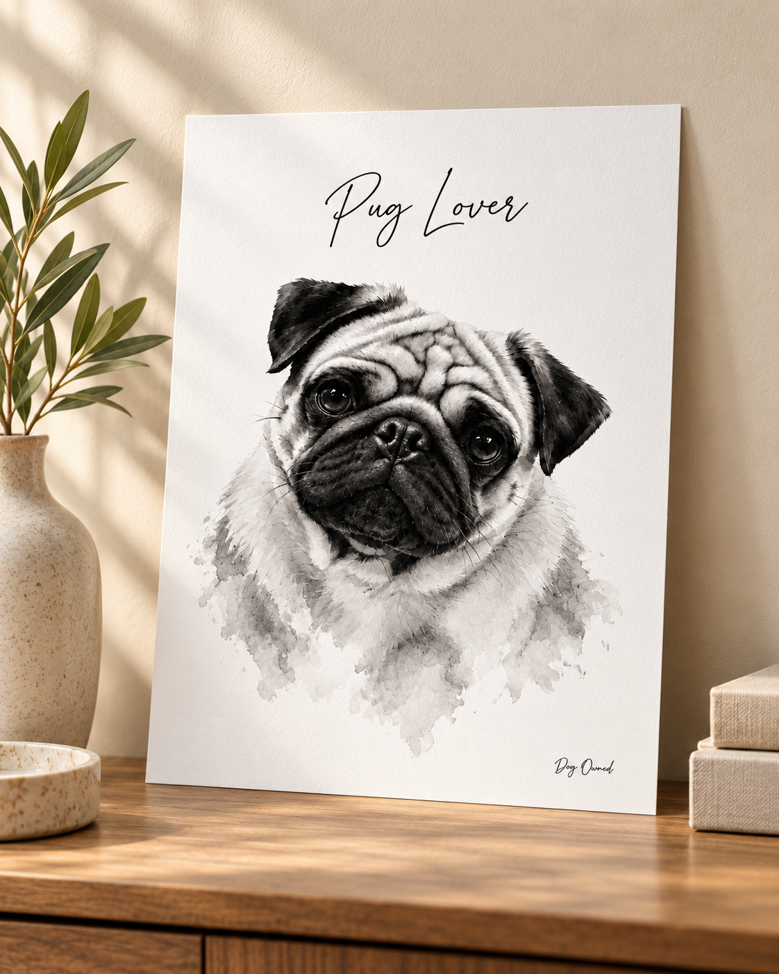 Dog Breed Watercolour Art Print A4