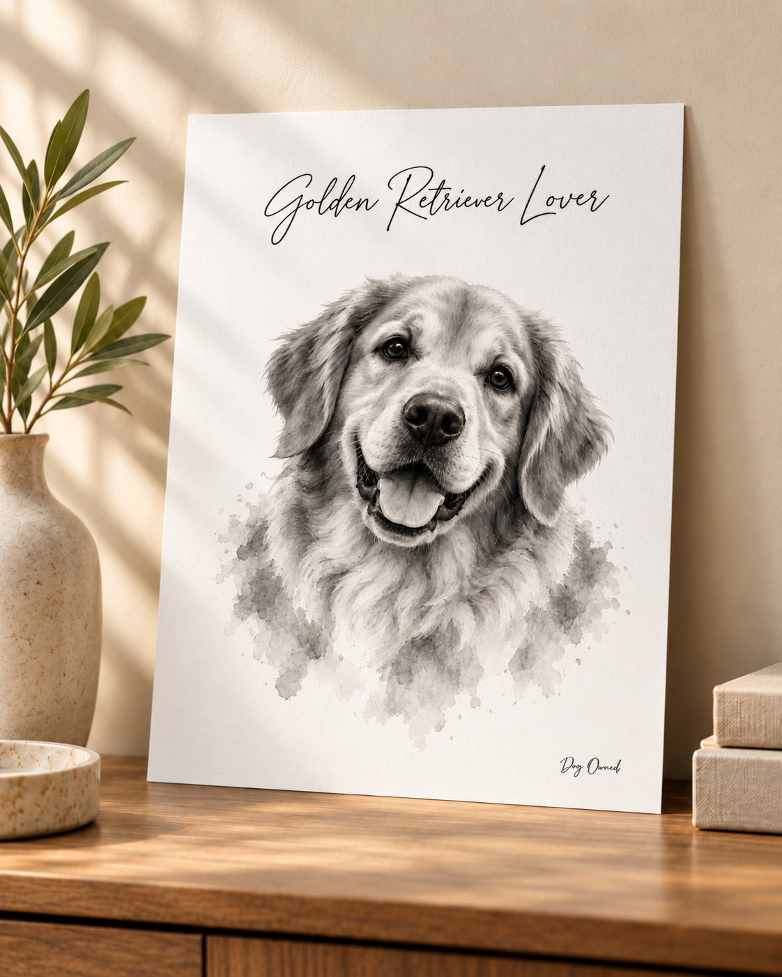 Dog Breed Watercolour Art Print A4