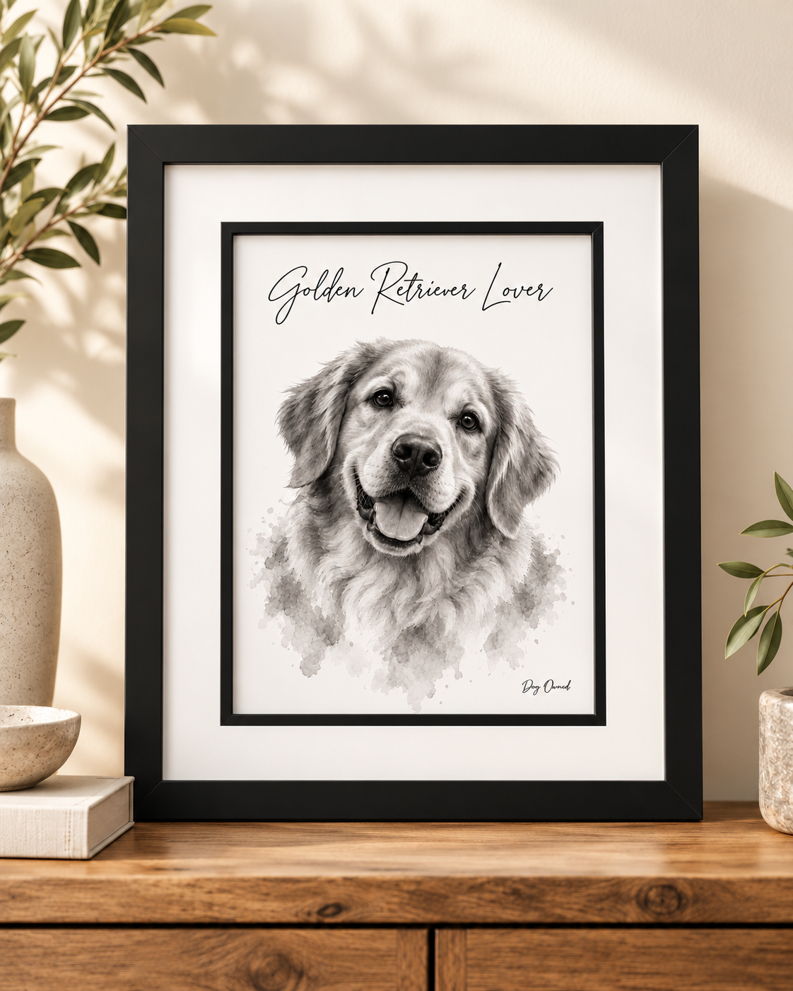 Dog Breed Watercolour Art Print A4