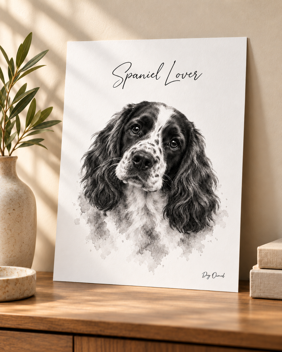 Dog Breed Watercolour Art Print A4