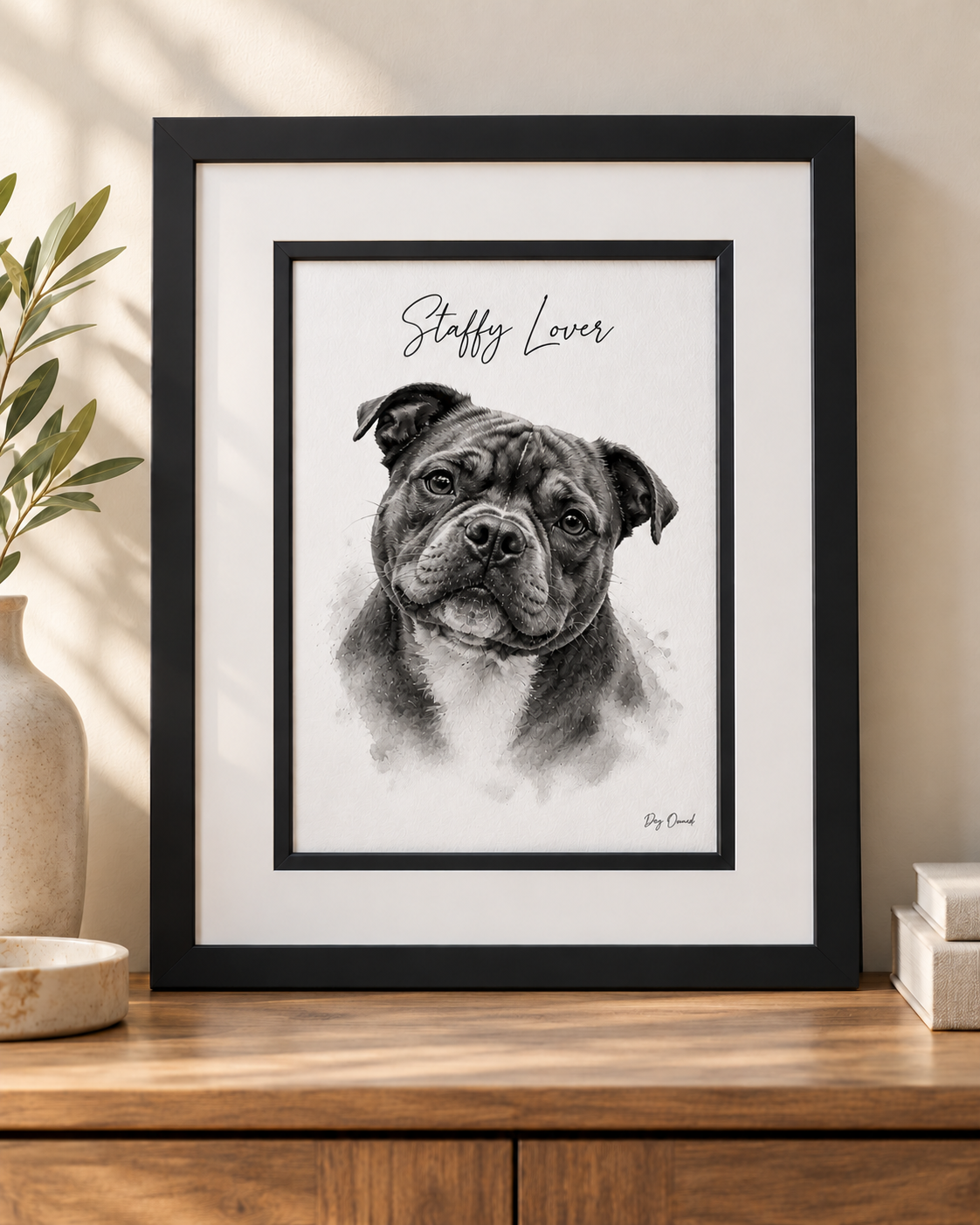 Dog Breed Watercolour Art Print A4