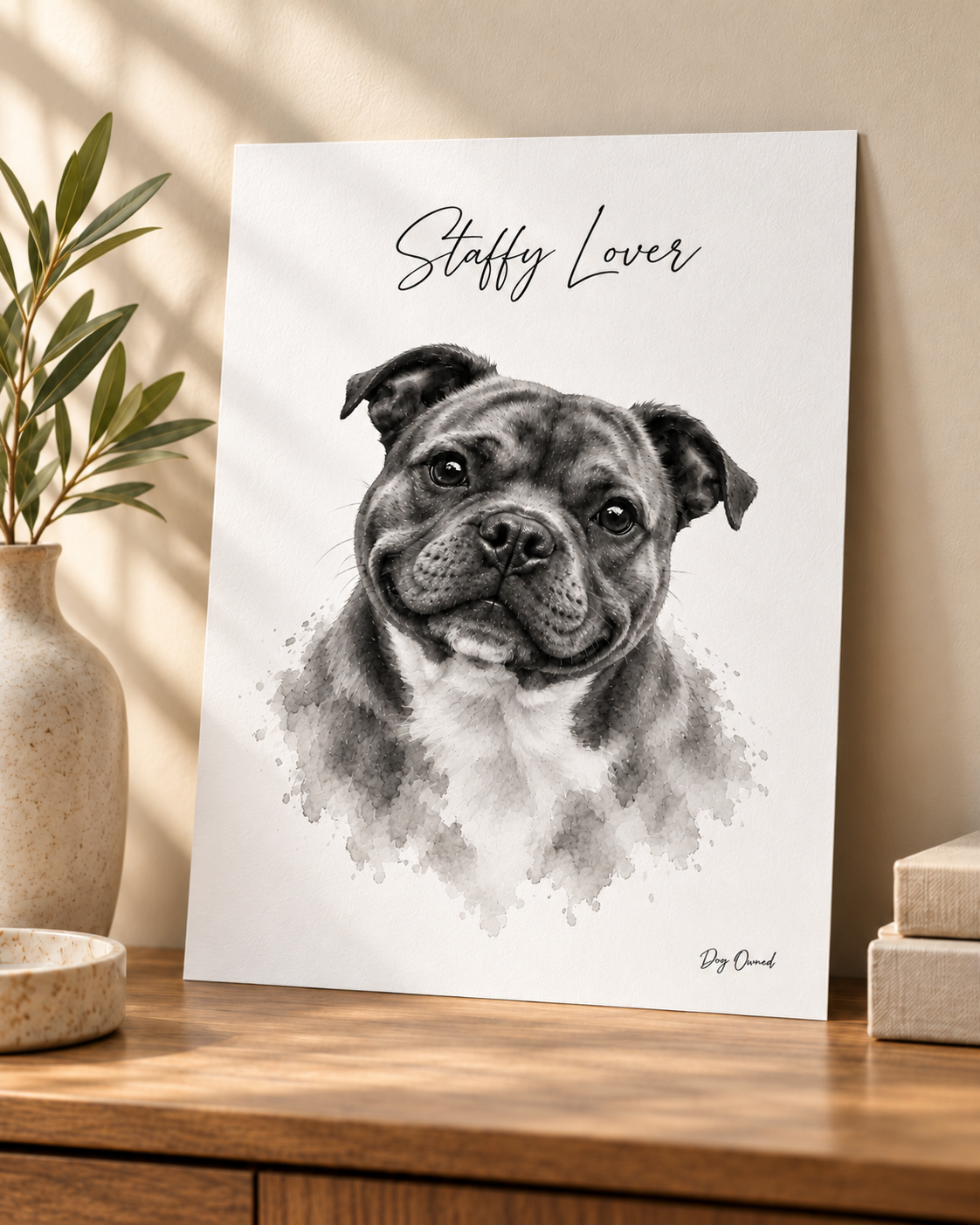 Dog Breed Watercolour Art Print A4